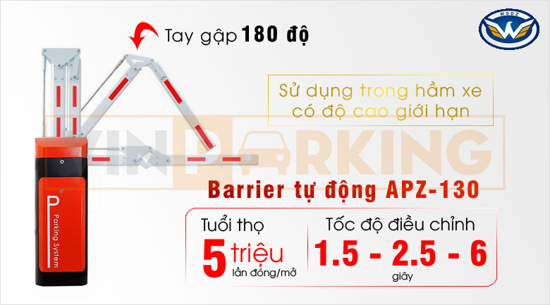 Barrier Tự Động Tốc Độ Cao APZ-122 Tay Gập 180 Độ
